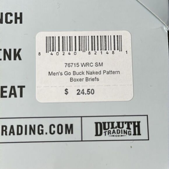 NWT Duluth Buck Naked Small Boxer Brief - Picture 3 of 4